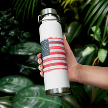 Distressed Flag with Classic Chris Craft Boat 22oz Vacuum Insulated Bottle