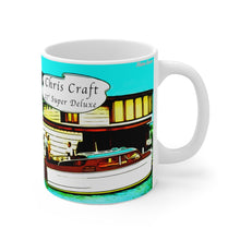 Vintage Chris Craft 27' Super Deluxe White Ceramic Mug by Retro Boater