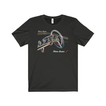 Silver Arrow Neon Interior by Retro Boater Unisex Jersey Short Sleeve Tee