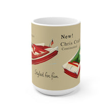 1957 Chris Craft Capri and Continental White Ceramic Mug by Retro Boater