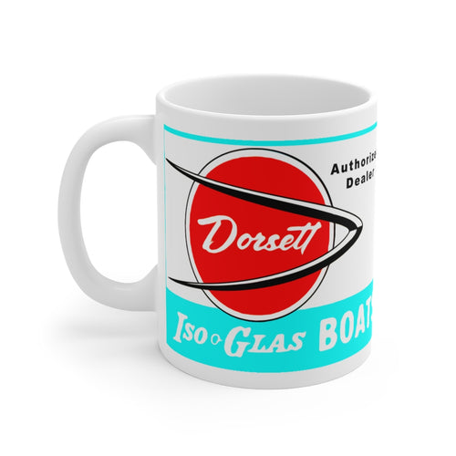 Dorsett Boat Dealer Sign White Ceramic Mug by Retro Boater