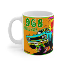 1968 Plymouth Roadrunner White Ceramic Mug by SpeedTiques