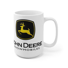 Vintage John Deere Snowmobiles White Ceramic Mug by SpeedTiques