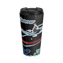 Silver Arrow Exterior in Neon Stainless Steel Travel Mug