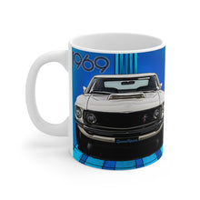 1969 Ford Boss 429 Mustang White Ceramic Mug by SpeedTiques