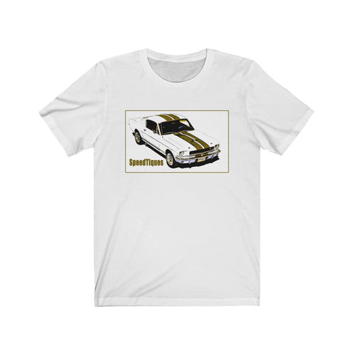 1965 Ford Mustang Fastback Unisex Jersey Short Sleeve Tee by Speedtiques