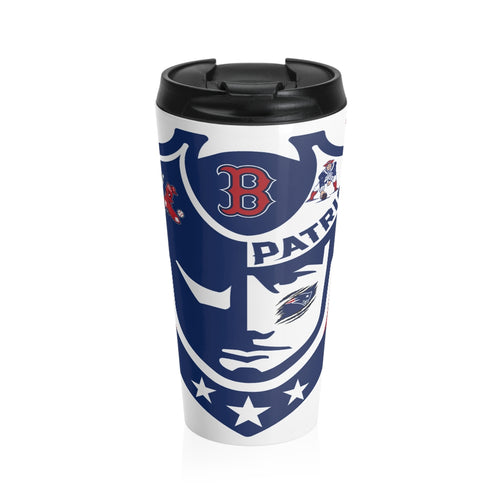 Personalized Tessa Patriots Red Sox Stainless Steel Travel Mug