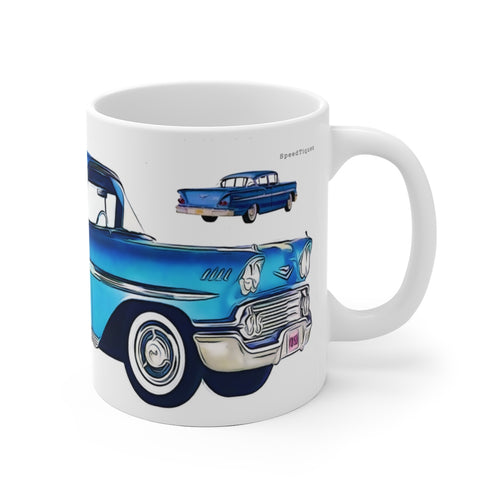 1958 Chevy Impala White Ceramic Mug by SpeedTiques