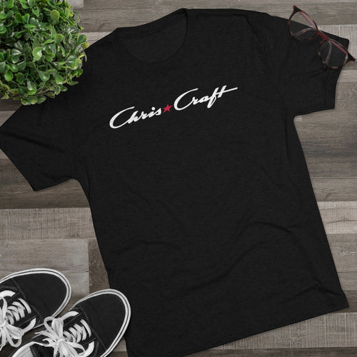 Vintage 1958 Chris Craft Silver Arrow Men's Tri-Blend Crew Tee by Retro Boater