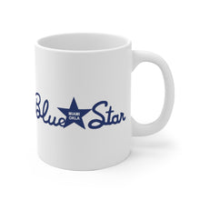 Blue Star Boats Miami, Oklahoma White Ceramic Mug by Retro Boater