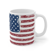 Vintage Styler Chris Craft American Flag Design White Ceramic Mug
