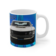 1969 Ford Boss 429 Mustang White Ceramic Mug by SpeedTiques