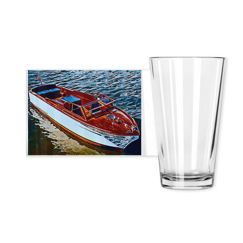 Late 1920s Chris Craft Sportsman Pint Glasses by Classic Boater