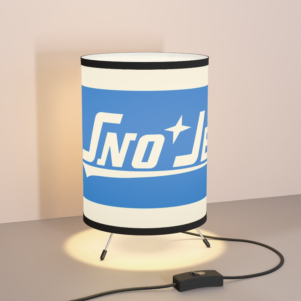 Vintage Sno Jet Snowmobiles Tripod Lamp with High-Res Printed Shade, US\CA plug