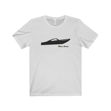 Black Boat by Retro Boater Unisex Jersey Short Sleeve Tee