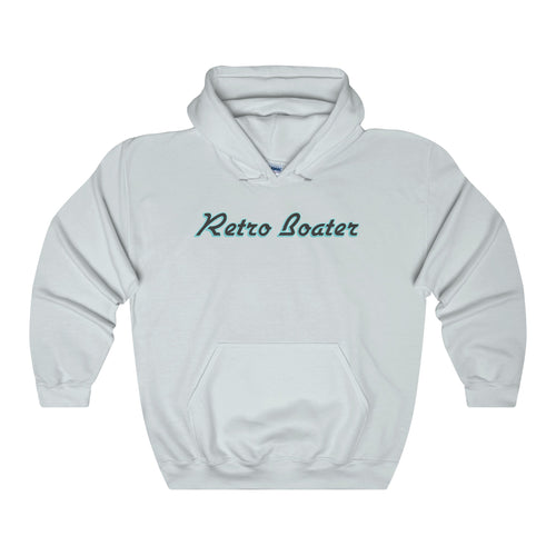 Retro Boater in Dark Grey/Teal Heavy Blend Hooded Sweatshirt