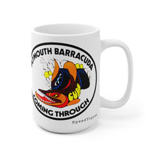 Plymouth Barracuda Coming Through White Ceramic Mug by SpeedTiques