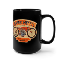 Vintage Flying Merkel Motorcycle Black Mug 15oz by SpeedTiques