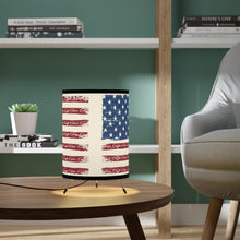 Distressed American Flag with Chris Craft Boats Tripod Lamp with High-Res Printed Shade, US/CA plug