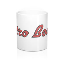 Retro Boater in Red/Grey outline Mug 11oz
