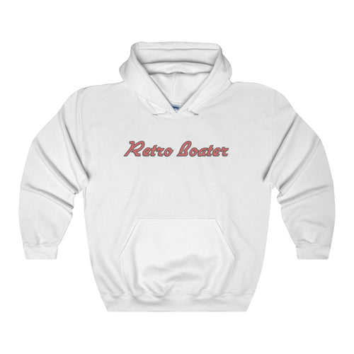Retro Boater in Red/Grey Outline Heavy Blend Hooded Sweatshirt