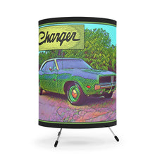 Vintage Mopar Dodge Charger Tripod Lamp with High-Res Printed Shade, US/CA plug