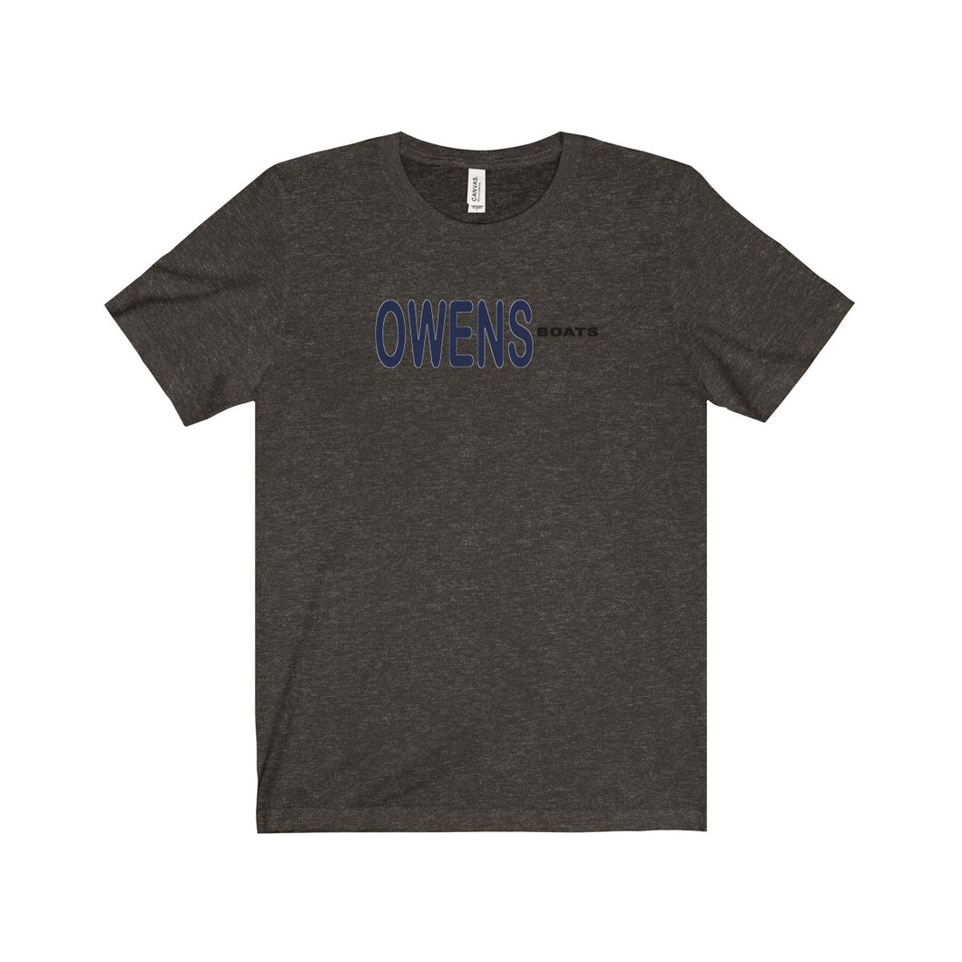 Owens Boats Unisex Jersey Short Sleeve Tee By Retro Boater Owens Boats Unisex Jersey Short Sleeve Tee By Retro Boater