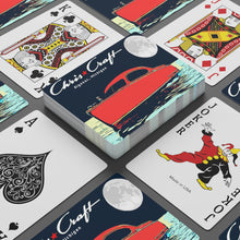 Vintage Chris Craft Hardtop Sedan Cruiser in the Moonlight Custom Poker Cards