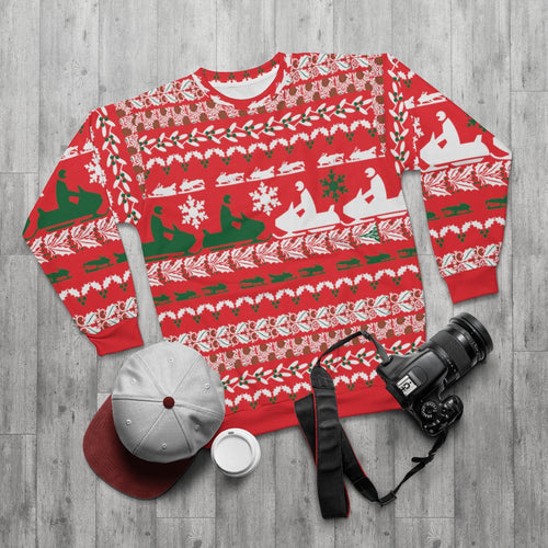 Snowmobile Christmas Pattern Unisex Sweatshirt Unisex Sweatshirt