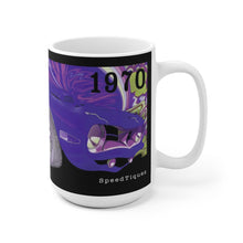 1970 Plymouth Hemi Cuda Plum Crazy Purple White Ceramic Mug by SpeedTiques