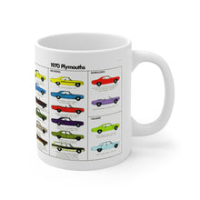 1970 Plymouth Lineup Ceramic Mug 11oz