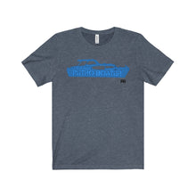 Cruiser in Blue by Retro Boater Unisex Jersey Short Sleeve Tee
