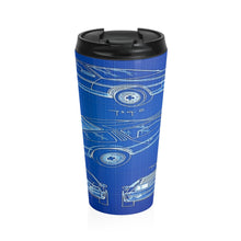 Vintage Delorean Blueprint Stainless Steel Travel Mug by SpeedTiques