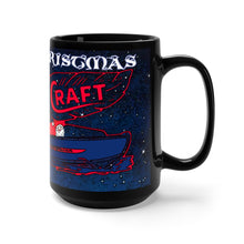 Merry Christmas Feathercraft Boats Black Mug 15oz by Retro Boater