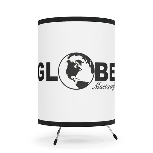 Vintage Globe Mastercraft Tripod Lamp with High-Res Printed Shade, US/CA plug