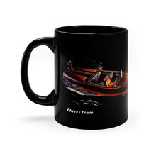 Vintage Chris Craft Runabout on a Night Ride 11oz Black Mug