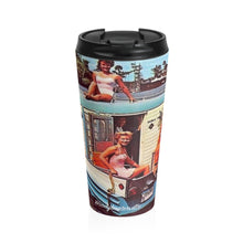 Vintage Boat Babes on an Overnight Houseboat Party Stainless Steel Travel Mug