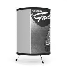 Vintage Western Fairliner Torpedo Ad Tripod Lamp with High-Res Printed Shade, US/CA plug