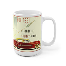 1951 Oldsmobile Rocket Holiday Sedan White Ceramic Mug