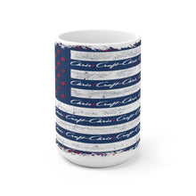 Vintage Styler Chris Craft American Flag Design White Ceramic Mug