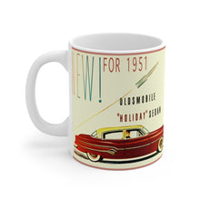 1951 Oldsmobile Rocket Holiday Sedan White Ceramic Mug