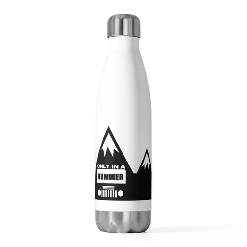 Classic Black White Mountain Design Only in a Hummer20oz Insulated Bottle