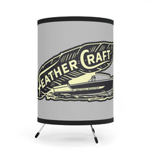 Vintage Feathercraft Boats Tripod Lamp with High-Res Printed Shade, US/CA plug