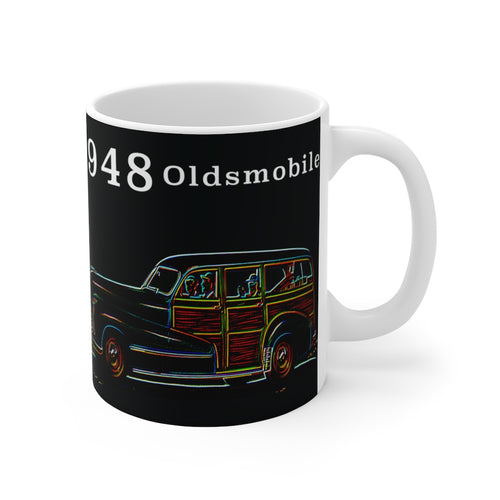 1948 Oldsmobile Series 60 station wagon White Ceramic Mug by SpeedTiques