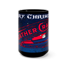 Merry Christmas Feathercraft Boats Black Mug 15oz by Retro Boater