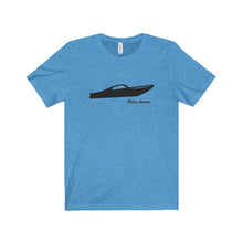 Black Boat by Retro Boater Unisex Jersey Short Sleeve Tee