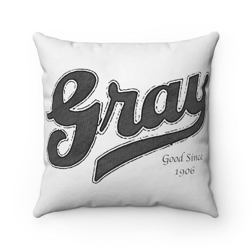 Gray Marine Spun Polyester Square Pillow by Retro Boater