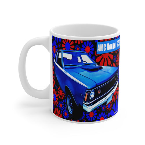 Classic AMC Hornet SC/360 White Ceramic Mug by SpeedTiques