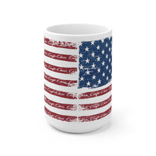 Vintage Styler Chris Craft American Flag Design White Ceramic Mug