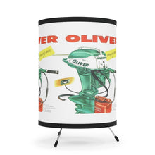 Vintage Oliver Outboards Tripod Lamp with High-Res Printed Shade, US/CA plug